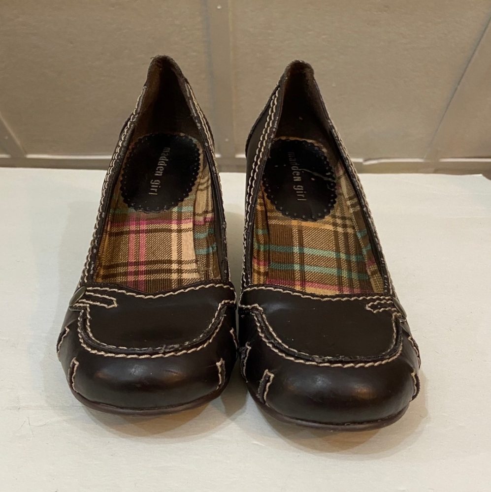 Madden Girl Brown Wedge Loafers